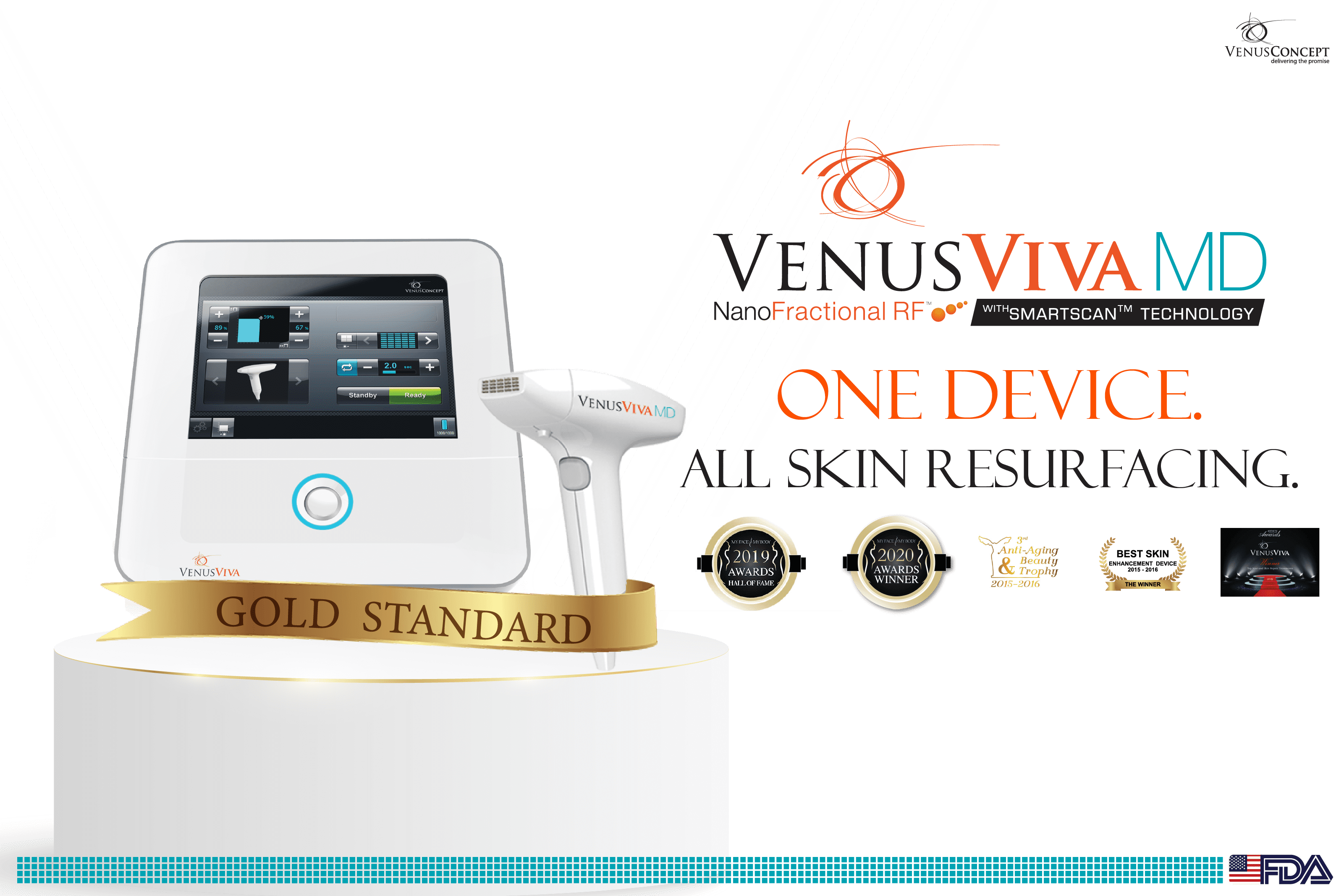 venus viva md nano fractional rf, skin rejuvenation